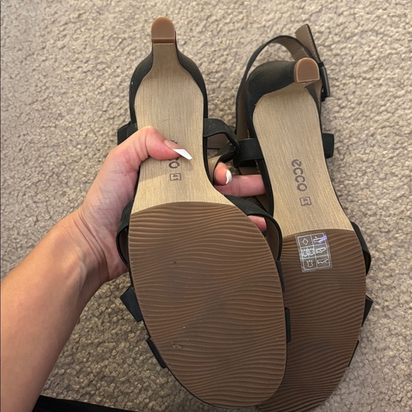 Ecco Black Strappy Sandals size 41 - Picture 2 of 5